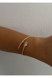 Heliophilia Silver Pulsera de Latón Dorada con Recubrimiento de Laca